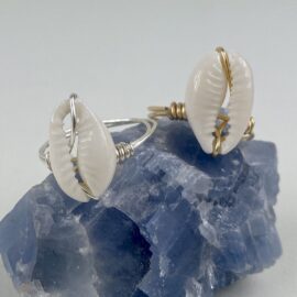 Shell Wire Ring Cowrie Style #2