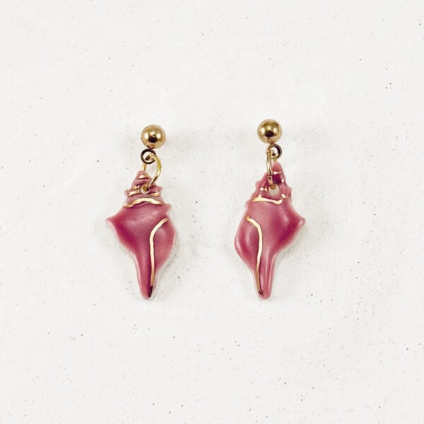 Kailani Sea Shell Earrings Pink