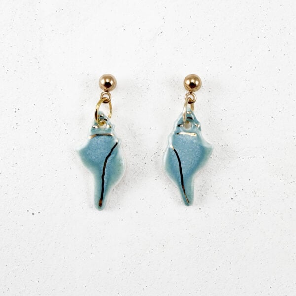 Kailani Sea Shell Earrings Turquoise