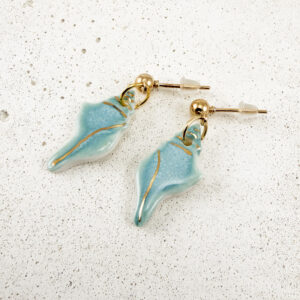 Kailani Sea Shell Earrings Turquoise